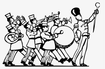 Marching Band Musical Ensemble Band Camp Clip Art - Marching Band Clipart Black And White, HD Png Download, Transparent PNG