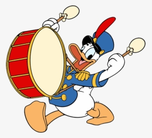 Playing The Drum In A Marching Band - Donald Duck Marching Band, HD Png Download, Transparent PNG