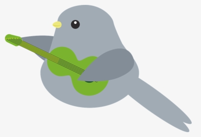 Transparent Pajaro Png - Bird Playing Guitar Cartoon, Png Download, Transparent PNG