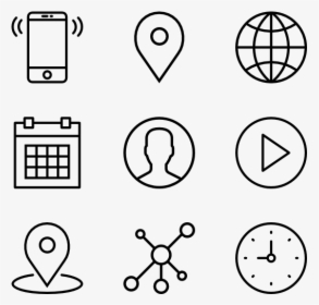 Essential Set - Email Phone Address Icons, HD Png Download, Transparent PNG