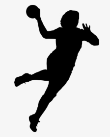 Handball Jumpman Silhouette Sport Clip Art - Handball Clipart Black And White, HD Png Download, Transparent PNG