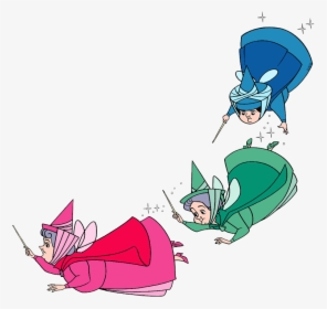 Sleeping Beauty Fairies Flying, HD Png Download, Transparent PNG