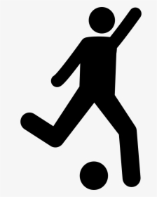 Football Player Attempting To Kick Ball Svg Png Icon - Football Player Icon Transparent, Png Download, Transparent PNG