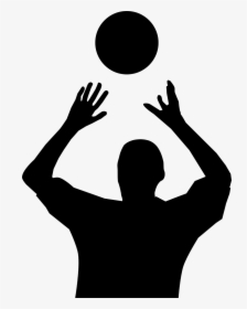 Beach Volleyball Silhouette Clip Art - Volleyball Set Clipart, HD Png Download, Transparent PNG