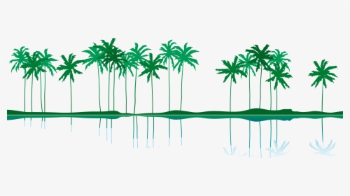 Summer Coconut Island Tree Illustration Euclidean Vector - Summer Png, Transparent Png, Transparent PNG