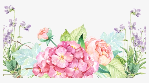 Free Watercolor Boho Skulls And Flowers - Flower Borders And Frames, HD Png Download, Transparent PNG