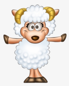 Cute Sheep Cartoon Png, Transparent Png, Transparent PNG