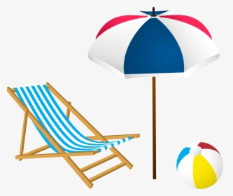 Summer Beach Clip Art - Beach Lounger Png, Transparent Png, Transparent PNG