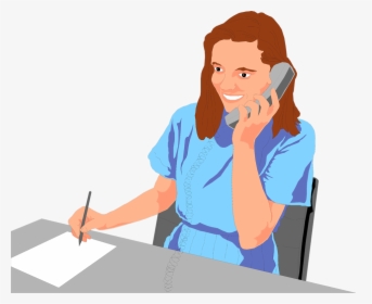 Business Woman Image - Women On The Phone Clipart, HD Png Download, Transparent PNG