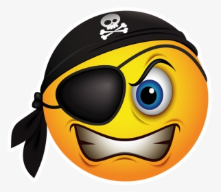 Emoticon Piracy Smiley Pirate Emoji Hd Image Free Png - Pirate Emoji, Transparent Png, Transparent PNG
