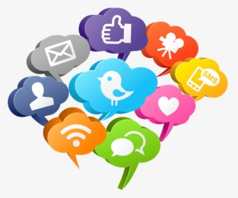 Media Marketing Optimization Mass Social Download Hd - Social Media Speech Bubble, HD Png Download, Transparent PNG