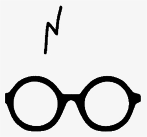 Clip Art Cicatriz Do Harry Potter - Thick Rimmed Round Glasses, HD Png Download, Transparent PNG