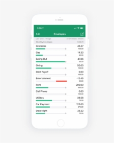 Iphone Showing Home Budget App With A List Of Categories - Mobile Phone, HD Png Download, Transparent PNG