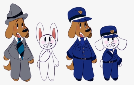 Sam And Max Free Png Image - Cartoon, Transparent Png, Transparent PNG