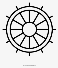 Ship Wheel Coloring Page - Outline Images Of Wheel, HD Png Download, Transparent PNG