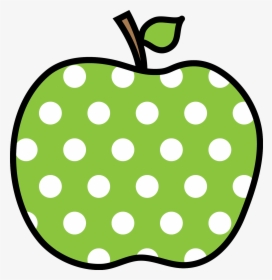 Apple Clipart Dotted - Polka Dot Apple Clipart, HD Png Download, Transparent PNG