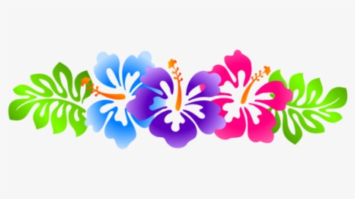 File Clip Art Borders - Hawaiian Flower Border Transparent, HD Png Download, Transparent PNG