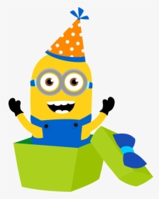 Minion Luau On Minions Despicable Me And Clipart Image - Minion With Birthday Hat, HD Png Download, Transparent PNG