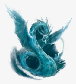 Dragon Png Transparent - Water Dragon Fantasy Art, Png Download, Transparent PNG