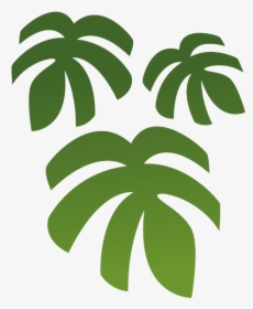 Leaf,green,plant,palm Art,graphics - Palm Tree Clipart Sticker, HD Png Download, Transparent PNG