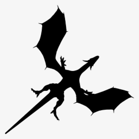 Dragon Wingspan Silhouette Clip Arts - Png Dragon Silhouette, Transparent Png, Transparent PNG
