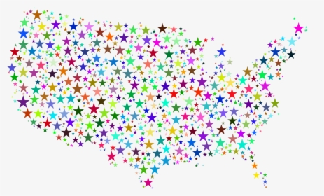 United States Map Prismatic Stars Clip Arts - Red White And Blue Border Design, HD Png Download, Transparent PNG