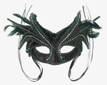 Masks Feathers Black Png, Transparent Png, Transparent PNG