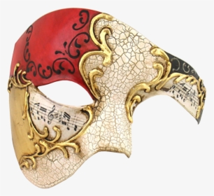Gold Series Phantom Of The Opera Half Face Masquerade - Face Mask Masquerade Png, Transparent Png, Transparent PNG
