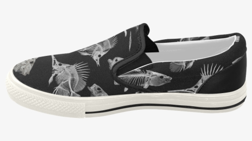 Skeleton Fish Women S Slip-on Canvas Shoes - Fish Skeleton, HD Png Download, Transparent PNG