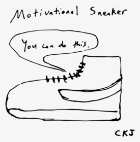 Wi Motivational Sneaker - Line Art, HD Png Download, Transparent PNG