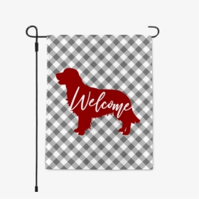 Gingham Golden Retriever Garden Flag  title Gingham - Birthday Cake Winnie The Pooh, HD Png Download, Transparent PNG
