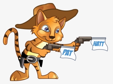 Baby Cowboy Hat And Boots Newhairstylesformen2014 Com - Cowboy Cat With A Gun, HD Png Download, Transparent PNG