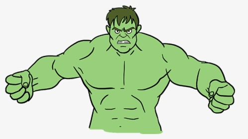 Free Hd Drawing Image - Hulk Drawing Easy, HD Png Download, Transparent PNG