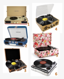 Transparent Turntables Png - Crosley Pink Floral Record Player, Png Download, Transparent PNG