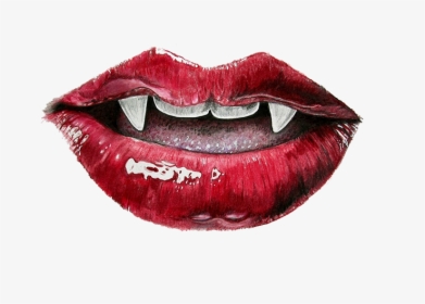 Lip Vampire Mouth Tooth - Vampire Mouth Png, Transparent Png, Transparent PNG