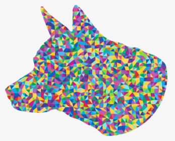 Low Poly Prismatic Dog Head Silhouette Clip Arts - Clip Art, HD Png Download, Transparent PNG