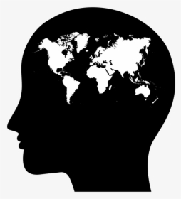 Human Behavior,head,silhouette - World Map Profile, HD Png Download, Transparent PNG