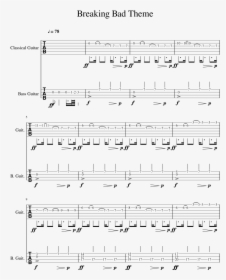 Breaking Bad Theme Sheet Music 1 Of 2 Pages - Breaking Bad Theme Guitar Music, HD Png Download, Transparent PNG