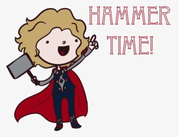 Cartoon Thor Hammer Time By Clipart - Cartoon Thor Hammer Time, HD Png Download, Transparent PNG