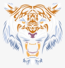 Colored Tiger Head Tribal, HD Png Download, Transparent PNG