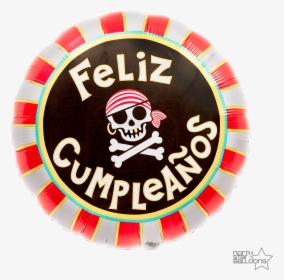 Feliz Cumpleanos Pirate Skull 18 In* , Png Download - Circle, Transparent Png, Transparent PNG