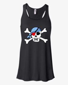 Valentines Day Pirate Skull Heart Patch Men/women Tank, HD Png Download ...