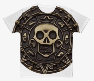 Pirate Skull Treasure Coin Classic Sublimation Adult - Pirates Of The Caribbean Cortez Treasure, HD Png Download, Transparent PNG