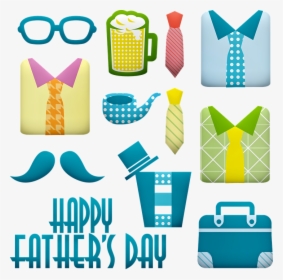 Father S Day, Shirts, Tie, Beer, Briefcase, Glasses - Corbatas Dia Del Padre, HD Png Download, Transparent PNG