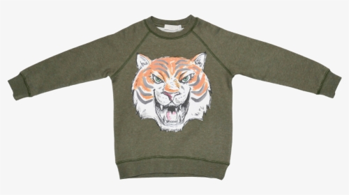 Stella Mccartney Kids Billy Sweater Tiger Face - Long-sleeved T-shirt, HD Png Download, Transparent PNG