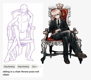 Collection Of Free Drawing Pose King Download On Ubisafe - Sitting In A Throne Pose, HD Png Download, Transparent PNG