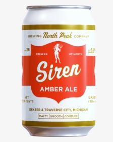 Siren Web Can - North Peak Siren Amber - North Peak Brewing Company, HD Png Download, Transparent PNG