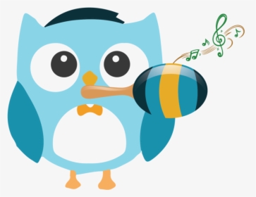 Toddlers- Owl With Maraca - Cartoon, HD Png Download, Transparent PNG