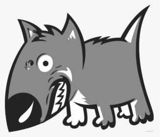 Angry Dog Animal Free Black White Clipart Images Clipartblack - Angry Dog Clip Art, HD Png Download, Transparent PNG