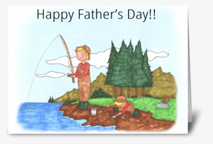 Happy Father S Day Greeting Card - Illustration, HD Png Download, Transparent PNG
